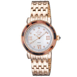 Gevril Marsala Tortoise Diamond Mother of Pearl Dial Ladies Watch 9853b