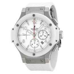 Hublot Big Bang St. Moritz Chronograph White Dial White Rubber Unisex Watch 301.se.230.rw