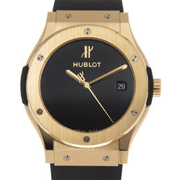 Pre-owned Hublot Classic Fusion Black Dial Mens Watch 511.vx.1280.rx.mdm40