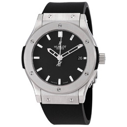 Hublot Classic Fusion Black Dial Black Rubber Strap Mens Watch 511.zx.1170.rx