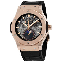 Hublot Classic Fusion Aerofusion Moonphase Sapphire Dial 18kt King Gold Mens Watch 517.NX.0170.LR 517.ox.0180.lr