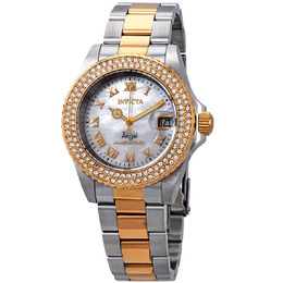 Invicta Angel Mother of Pearl Dial Ladies Two Tone Watch - Model No. 24616
