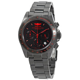 Invicta Speedway Chronograph Quartz Black Dial Mens Watch 27771
