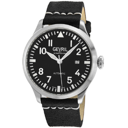 Gevril Vaughn Automatic Black Dial Mens Watch 43502