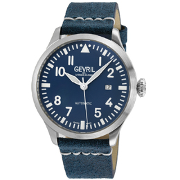 Gevril Vaughn Automatic Blue Dial Mens Watch 43503