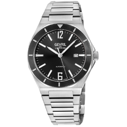Gevril High Line Automatic Black Dial Mens Watch 48400b