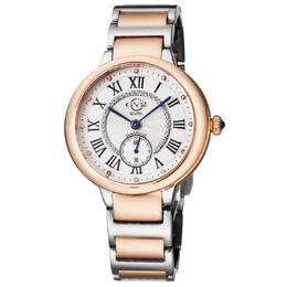 Gevril Rome Quartz Diamond White Dial Ladies Watch 12204b