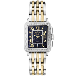 Gevril Padova Quartz Diamond Blue Dial Ladies Watch 12314b