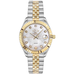 Gevril Naples Quartz White Dial Two-tone Ladies Watch 12404