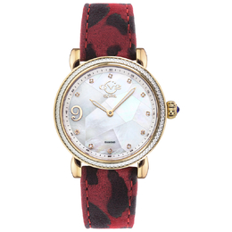 GV2 by Gevril Ravenna - 37mm Ladies Watch with Diamond White Mother of Pearl Dial