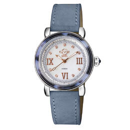 Gevril Marsala Tortoise Diamond Mother of Pearl Dial Ladies Watch 9850