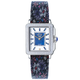 Gevril Padova Gemstone Floral Diamond Mother of Pearl Dial Ladies Watch 12332F