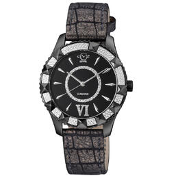 Gevril Venice Quartz Black Dial Ladies Watch 11713-425c