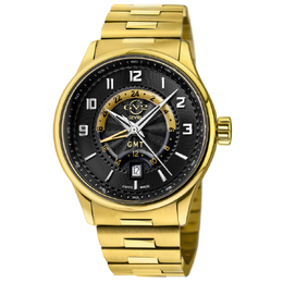 Gevril Giromondo Quartz Black Dial Mens Watch 42306B