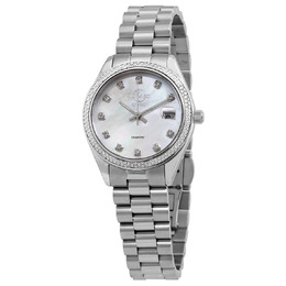 Gevril Turin Diamond Mother of Pearl Dial Ladies Watch 12425b