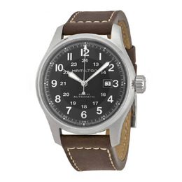 Hamilton Khaki Officers Automatic Black Dial Mens Watch h70625533