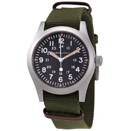 Hamilton Khaki Field Hand Wind Black Dial Mens Watch h69529933