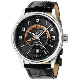Gevril Giromondo Quartz Black Dial Mens Watch - Model 42300