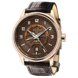 GV2 by Gevril Giromondo 42305 Quartz Brown Dial Mens Watch
