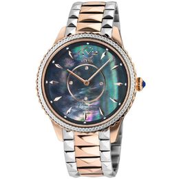 Gevril Siena Quartz Diamond Blue Mother of Pearl Dial Ladies Watch 11705-425