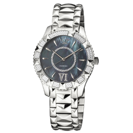 Gevril Venice Diamond Quartz Black Dial Ladies Watch 11710-424