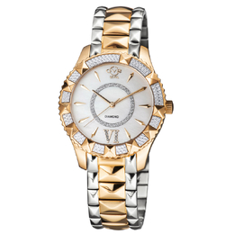 Gevril Venice Quartz Diamond White Dial Ladies Watch 11716-929