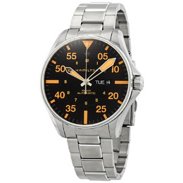 Hamilton Khaki Pilot Black Dial Automatic Mens Stainless Steel Watch h64725131