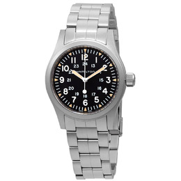 Hamilton Khaki Field Hand Wind Black Dial Mens Watch h69439131