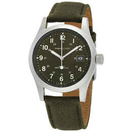 Hamilton Khaki Field Mechanical Green Dial Mens Watch h69439363
