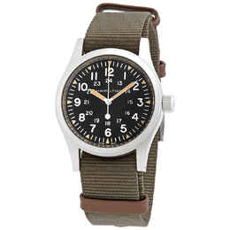 Hamilton Khaki Field Hand Wind Black Dial Mens Watch h69439931