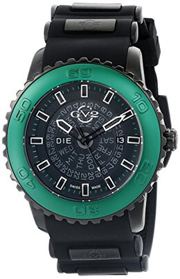 GV2 by Gevril Black Dial Silicone Mens Watch 9705