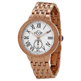 Gevril Astor Ladies Watch 9102 Rose Gold-tone Diamond Bezel