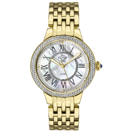 GV2 by Gevril Astor II Quartz Mother of Pearl Dial Diamond Ladies Watch 9142