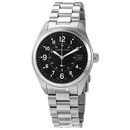 Hamilton Khaki Field Black Dial Stainless Steel Mens Watch h68551933
