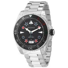 Gucci Dive Quartz Black Dial Mens Watch ya136221