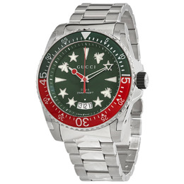 Gucci Dive Watch Quartz Green Dial Mens Watch ya136222