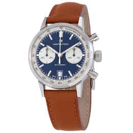 Hamilton Intra-Matic Chronograph Automatic Blue Dial Mens Watch h38416541