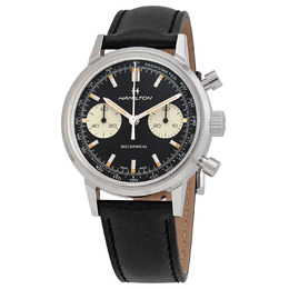 Hamilton American Classic Intra-Matic Chronograph Mechanical Black Dial Mens Watch h38429730