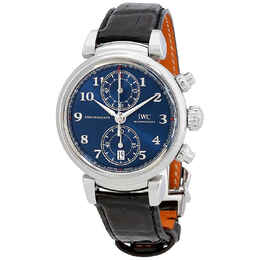 IWC Da Vinci Blue Dial Automatic Mens Chronograph Watch iw393402