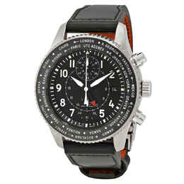 IWC Pilot Black Dial Automatic Mens GMT Watch iw395001