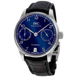 IWC Portugieser Automatic Blue Dial Mens Watch iw500710