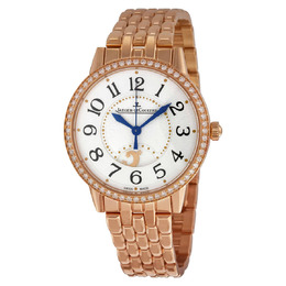 Jaeger LeCoultre Rendez-Vous Silver Dial 18kt Rose Gold Ladies Watch q3442120