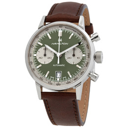 Hamilton Intra-Matic Chronograph Automatic Green Dial Mens Watch h38416560