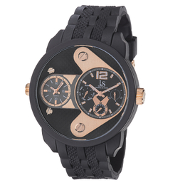 Joshua Mens Watch Multi-Function Black Dial Silicone js52rg