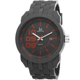 Joshua & Sons Grey Dial Grey Silicone Mens Watch (js63gy)