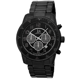 Joshua & Sons Chronograph Black Dial Ion-Plated Mens Watch JS67BK