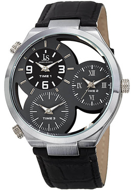 Joshua & Sons Grey See Through Dial Mens Watch JX119GY