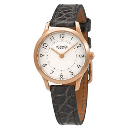 Hermes Slim D Quartz Silver Dial Ladies Watch 041746ww00