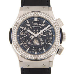 Hublot Classic Fusion Black Skeleton Dial Automatic Mens Chronograph Watch 525.nx.0170.lr.1104