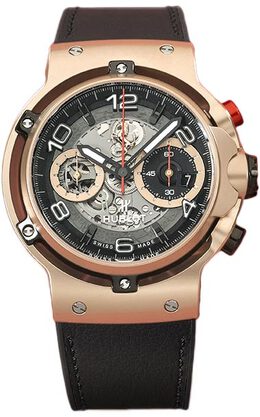 Hublot Classic Fusion Ferrari GT King Gold Chronograph Automatic Black Skeletal Dial Mens Watch 526.ox.0124.vr